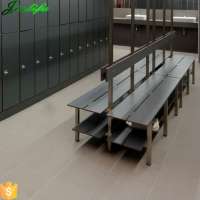 Compact hpl decorative locker room benches with backs