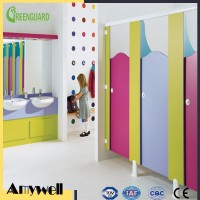 Amywell customized unique design Kindergarten cute kids toilet cubicle